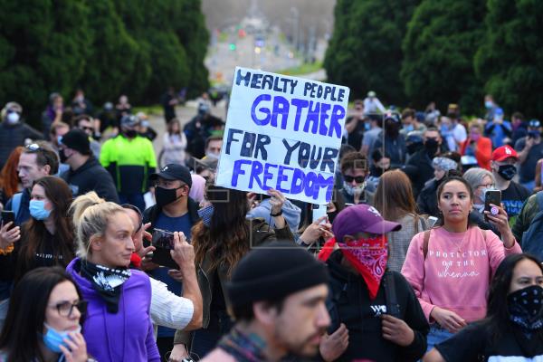 Australia lockdown protest