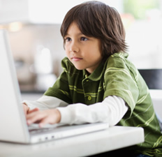 boy with computer