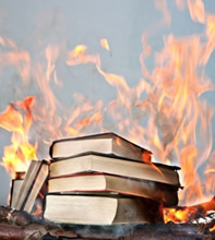 burning books