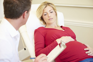 Pregnant woman in hospital