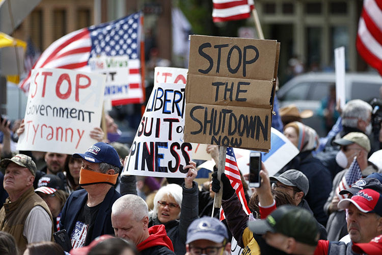 U.S. lockdown protest