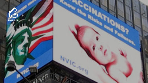 NVIC’s “No Forced Vaccination” Message Back Up in Times Square As Americans Fight for Human Rights